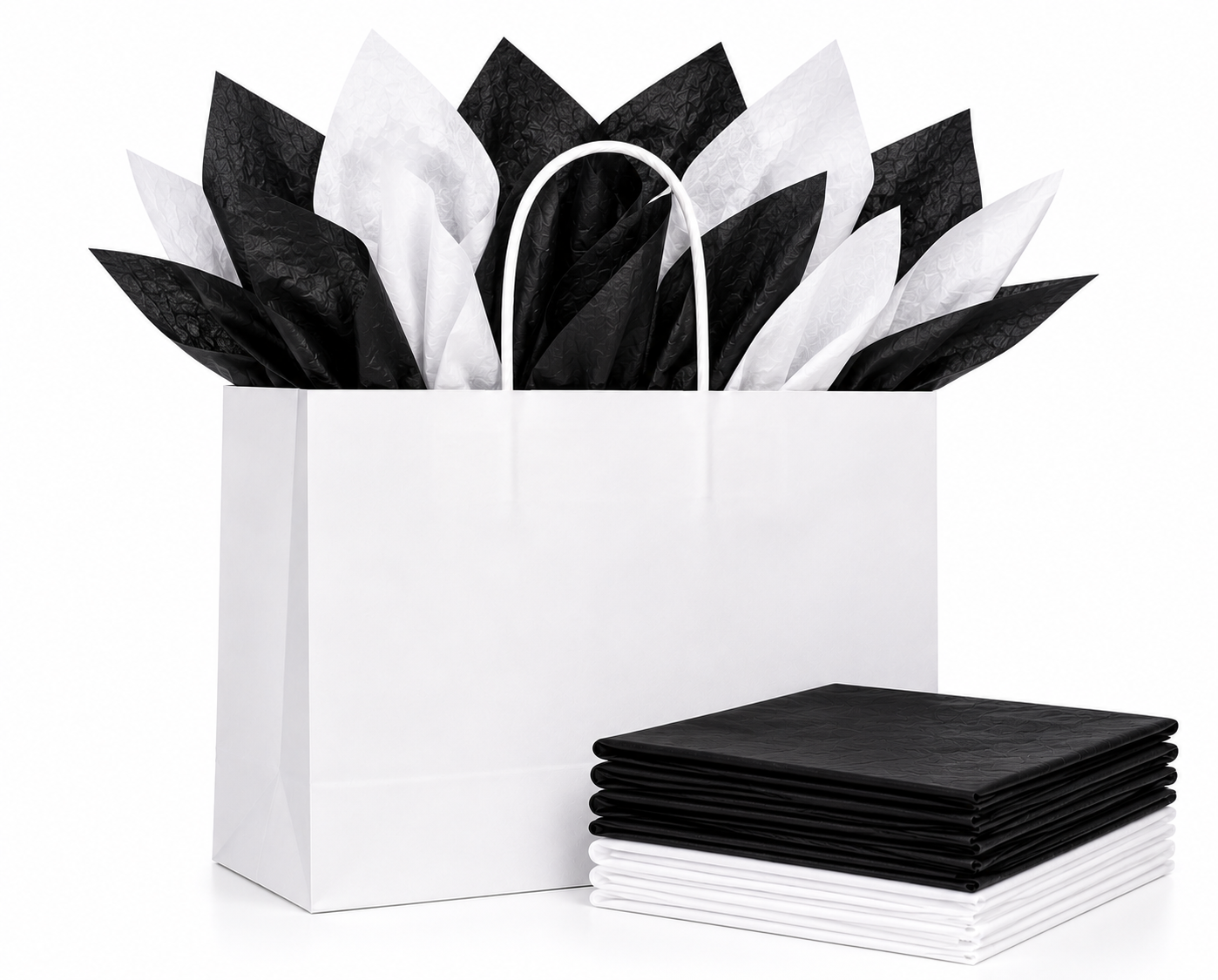 Black and White tissue paper combination