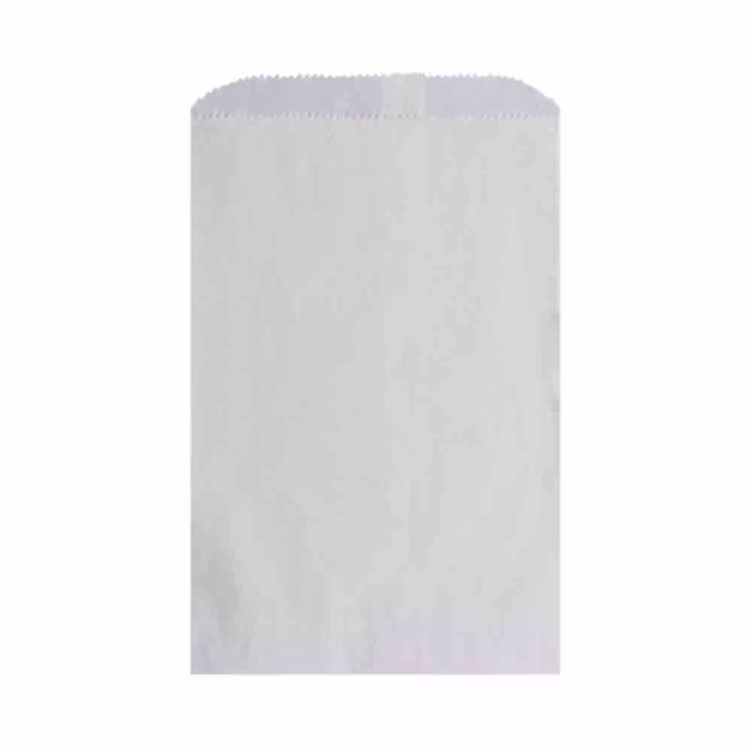 White flat paper merchandise bag